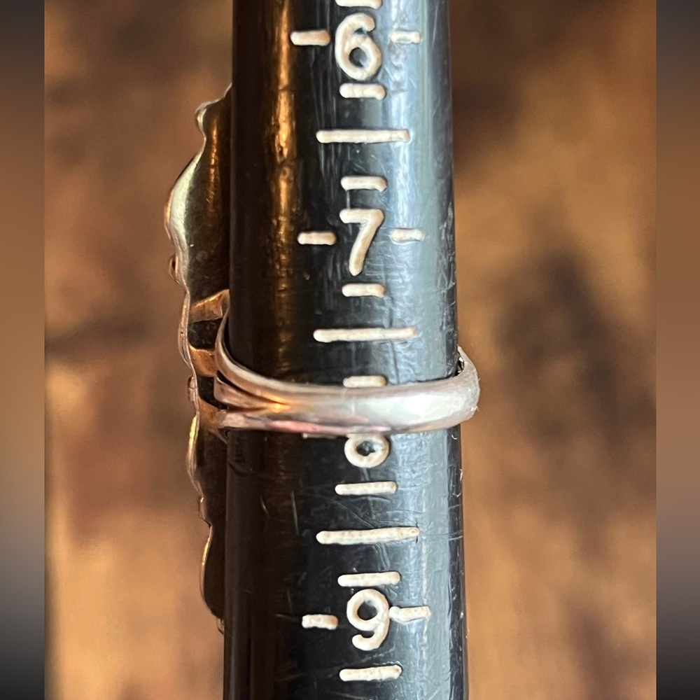 Western Style Stacked Turquoise Ring View 3